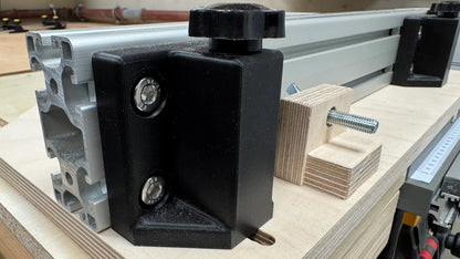 KOMPLETTSET Teile für Schiebeschlitten mit 80x40 Aluminiumprofil